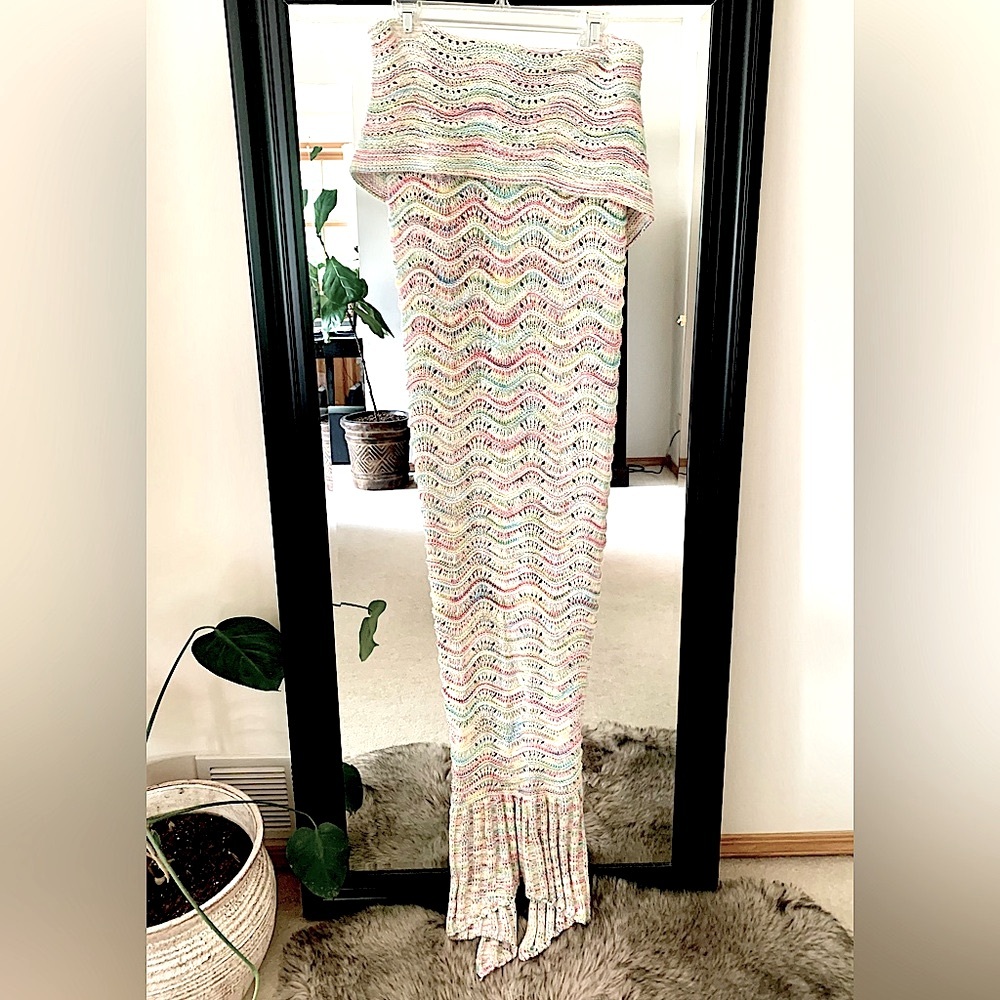 Mermaid Crochet Sweater Blanket